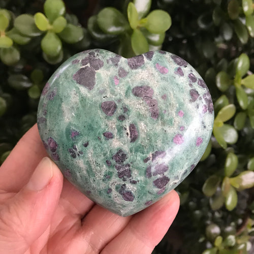 Ruby Fuchsite Heart SKU 20779