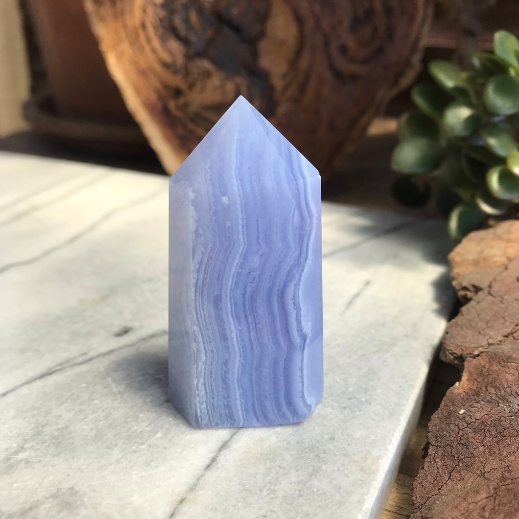 Blue Lace Agate Point SKU 19197