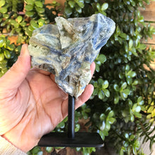 Blue Kyanite and Mica on Stand SKU 21015